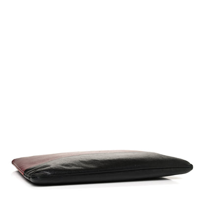 Celine Lambskin Bicolor Computer Case Light Burgundy Navy 4 of 11