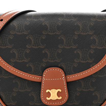 Celine Canvas Calfskin Triomphe Mini Besace Tan 8 of 10