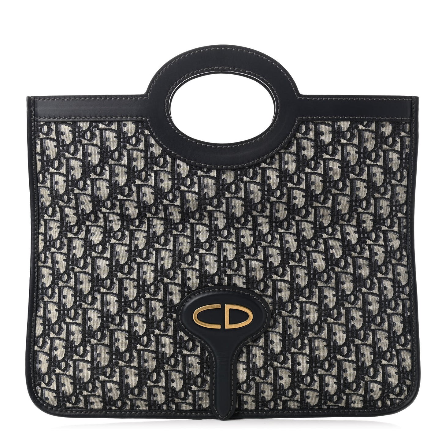 Oblique Fold Over Clutch Blue