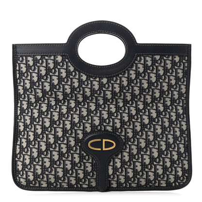 Christian Dior Oblique Fold Over Clutch Blue 3 of 10