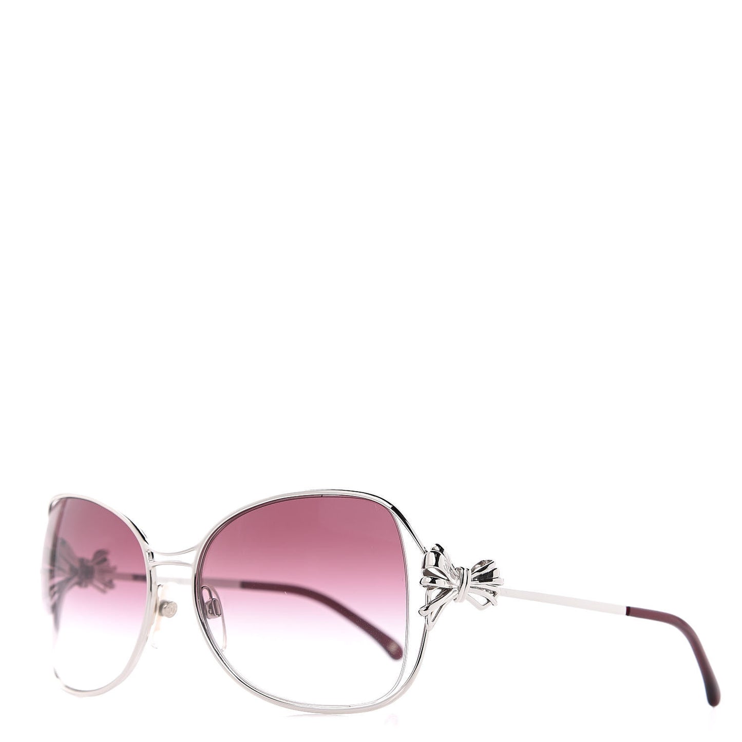 Butterfly Bow Sunglasses 4180 Silver Burgundy