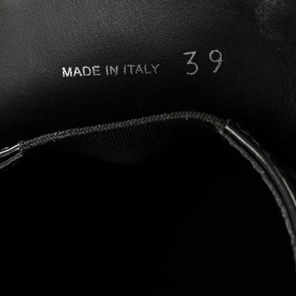 Prada Spazzolato Metal Triangle Logo 50mm Loafers 39 Black 9 of 11