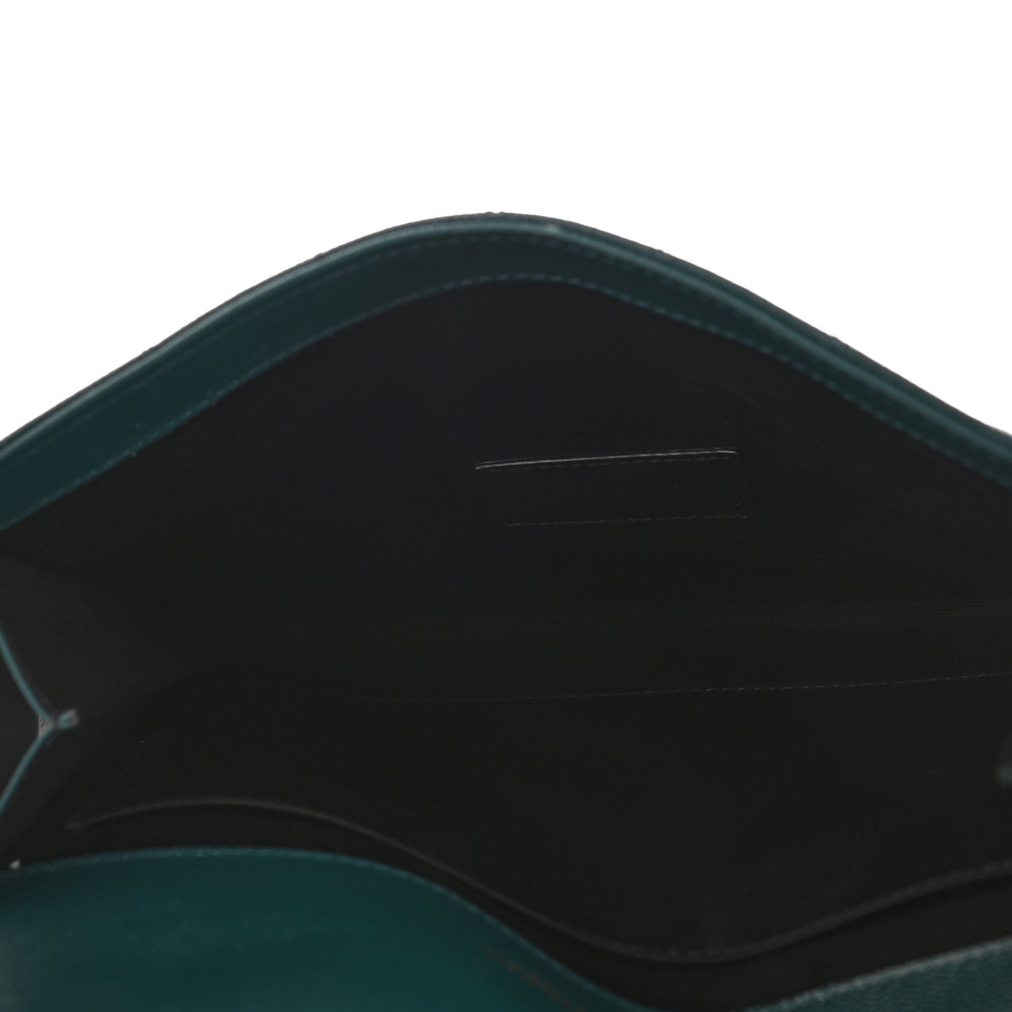 Grain De Poudre Textured Mixed Matelasse Triquilt Monogram Clutch Sea Turquois