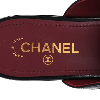 Chanel Shiny Crumpled Lambskin CC Mules 40 Black 7 of 10