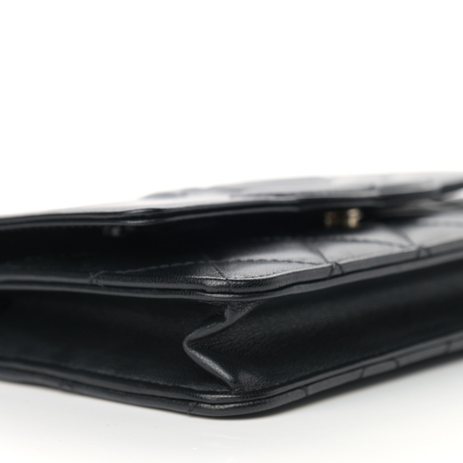 Chanel Goatskin Quilted Timeless CC Wallet On Chain WOC Black 9 of 13