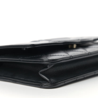 Chanel Goatskin Quilted Timeless CC Wallet On Chain WOC Black 9 of 13