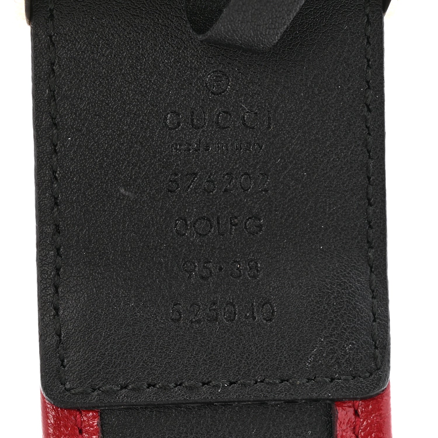 Gucci Azalea Calfskin Matelasse Diagonal Torchon Double G 40mm Belt 95 38 Black Romantic Cherry 5 of 6