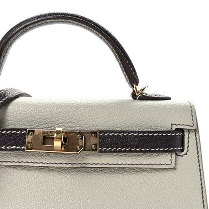 Hermes Chevre Mysore Horseshoe Mini Kelly Sellier 20 Gris Perle Raisin 7 of 9