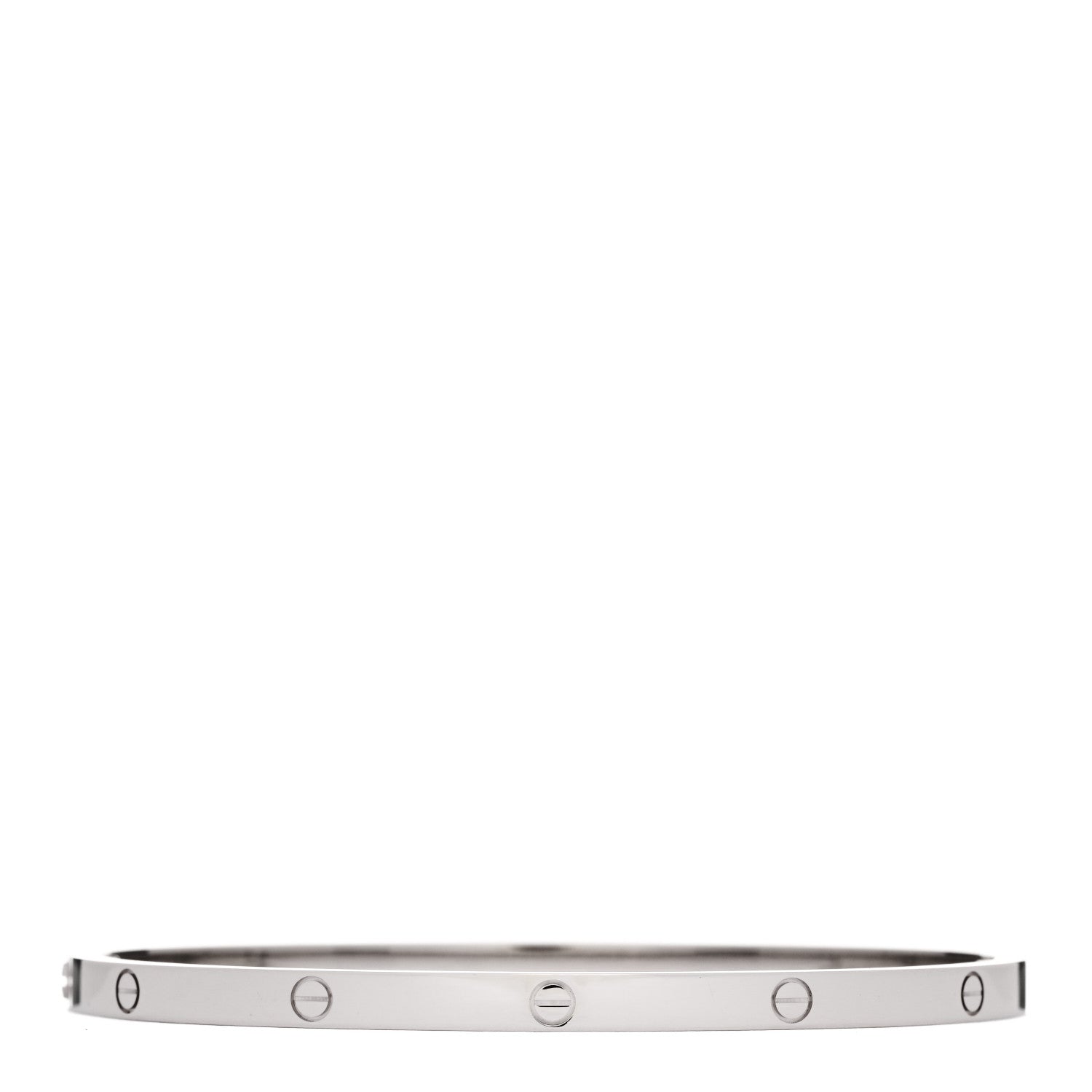 Cartier 18K White Gold Small LOVE Bracelet 18 2 of 8