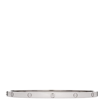 Cartier 18K White Gold Small LOVE Bracelet 18 2 of 8