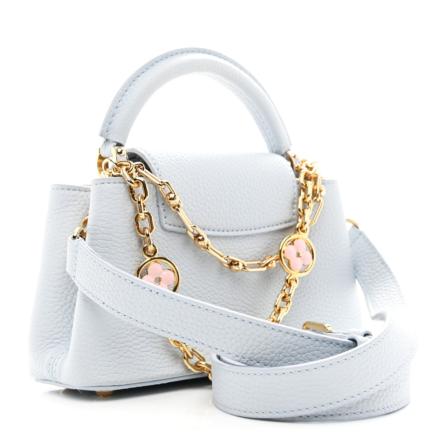 Louis Vuitton LV X TM Taurillon Capucines East West Mini Olympe Blue 3 of 9