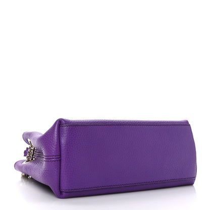 Gucci Pebbled Calfskin Small Soho Chain Shoulder Bag Shine Purple 4 of 9