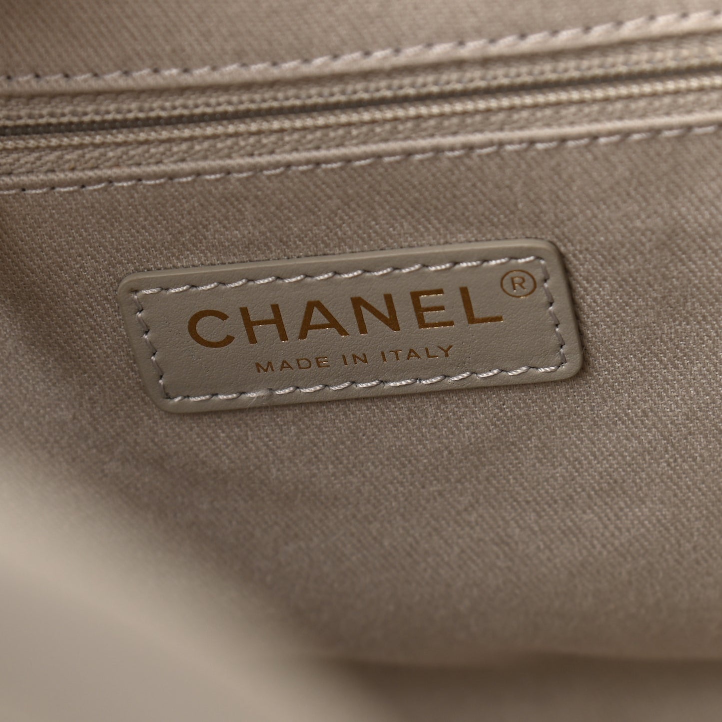Caviar Quilted Coco Handle Shopping Tote Grey