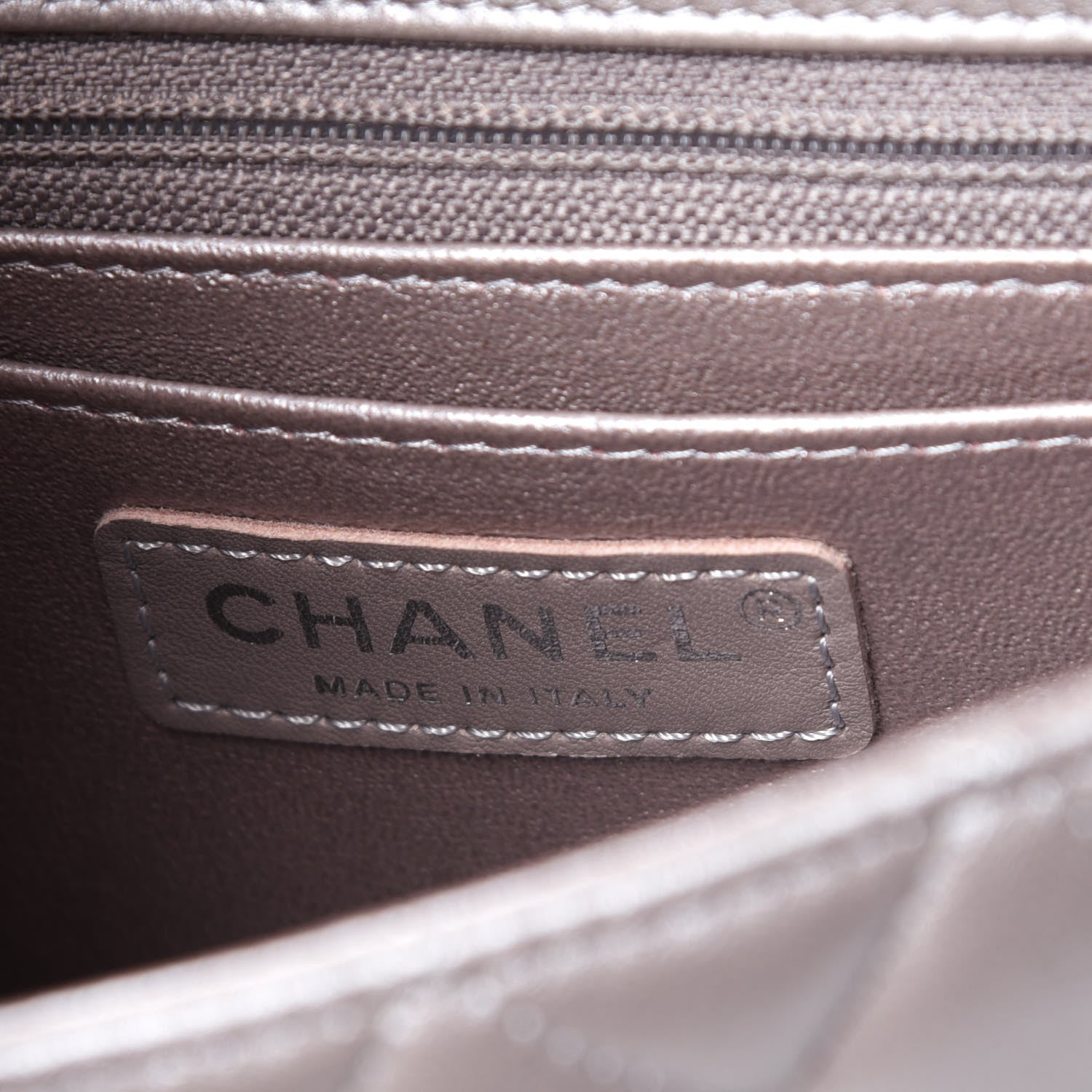 Chanel Metallic Lambskin Quilted Mini Rectangular Flap Light Silver 6 of 10
