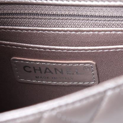 Chanel Metallic Lambskin Quilted Mini Rectangular Flap Light Silver 6 of 10