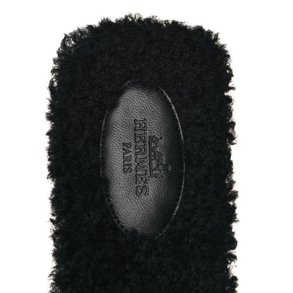 Hermes Woolskin Oran Sandals 40 Black 7 of 7