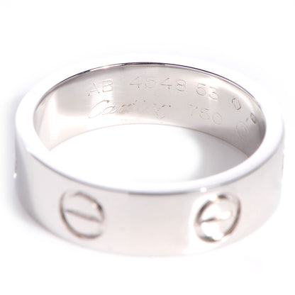Cartier 18k White Gold 5.5mm Love Ring Size 53 US 6.25 3 of 4