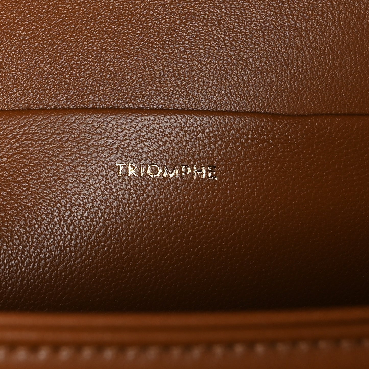 Textile Calfskin Classique Triomphe Bag Natural Tan