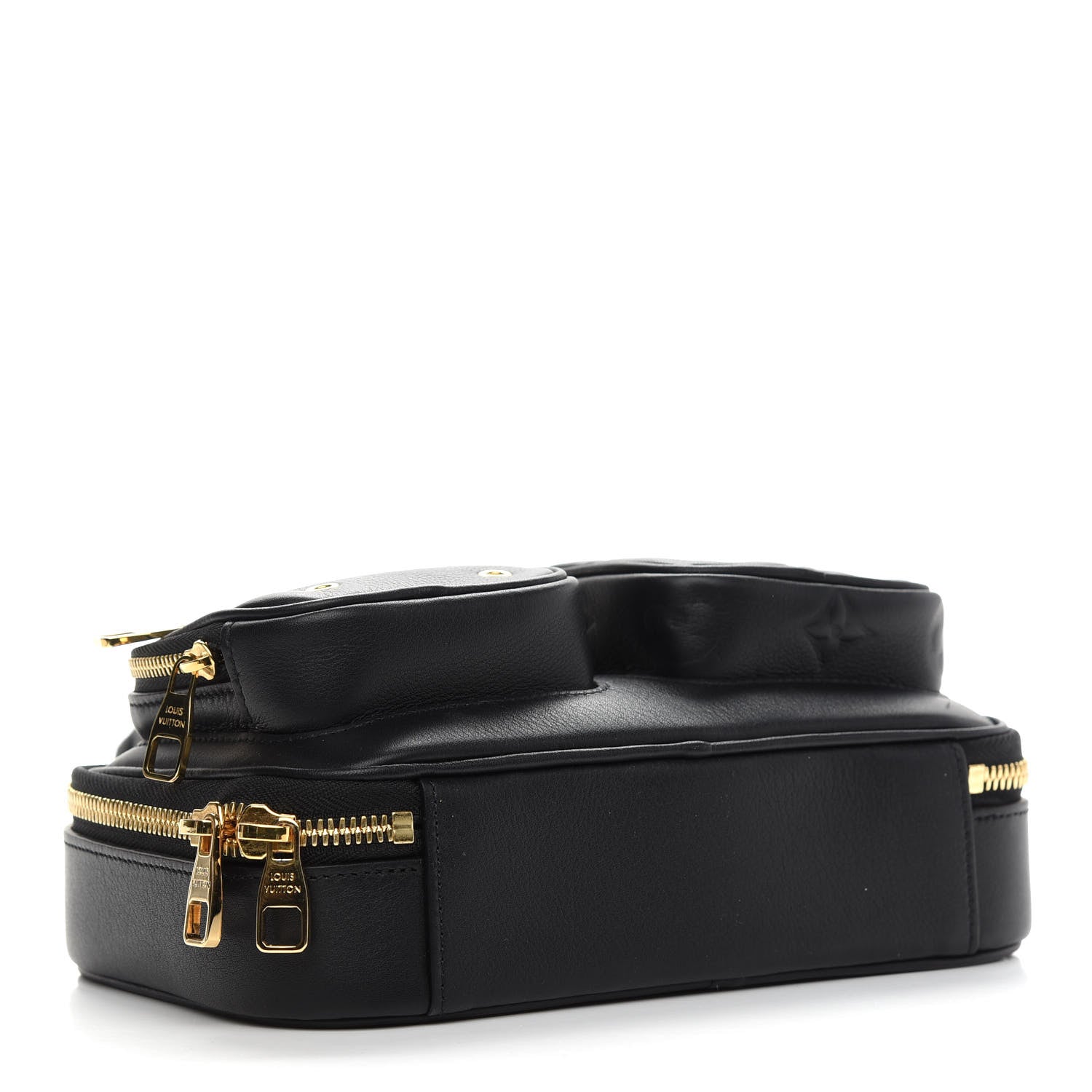 Louis Vuitton Calfskin Monogram Embossed Utility Crossbody Black 4 of 8