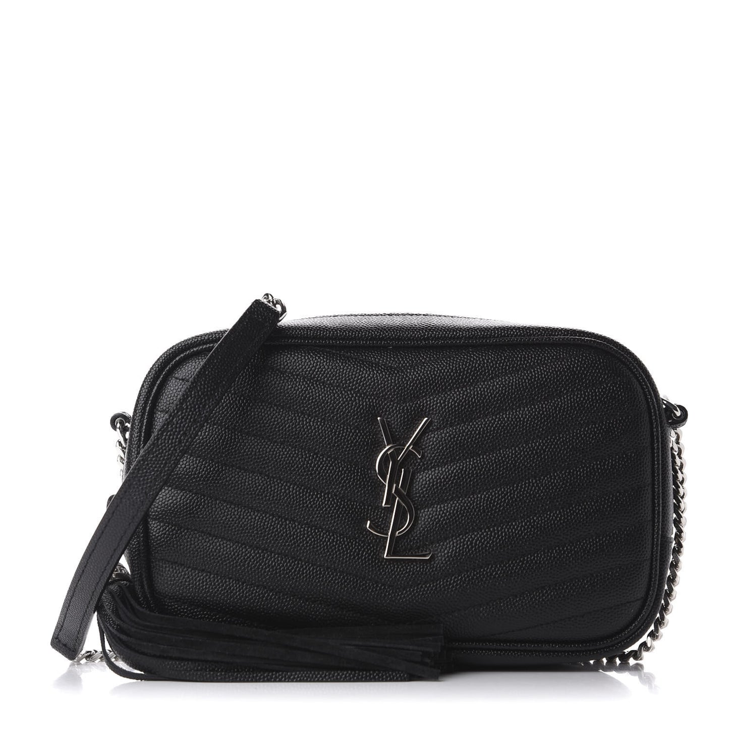 Grain De Poudre Matelasse Monogram Mini Lou Camera Bag Black