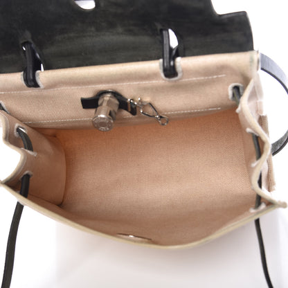 Hermes Toile Vache Calfskin Herbag 30 PM Natural Black 6 of 20