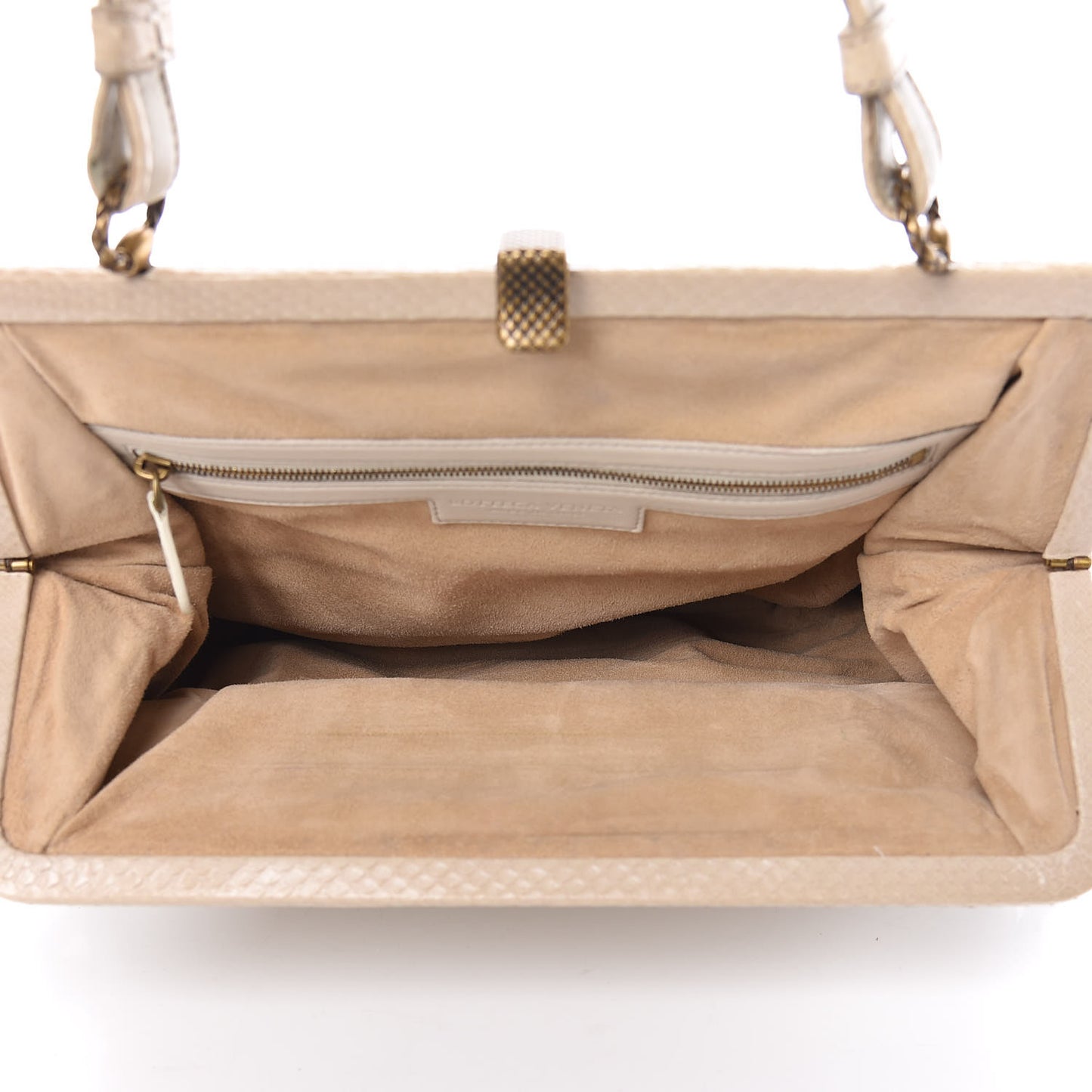 Nappa Intrecciato Ayers Frame Bag Cream
