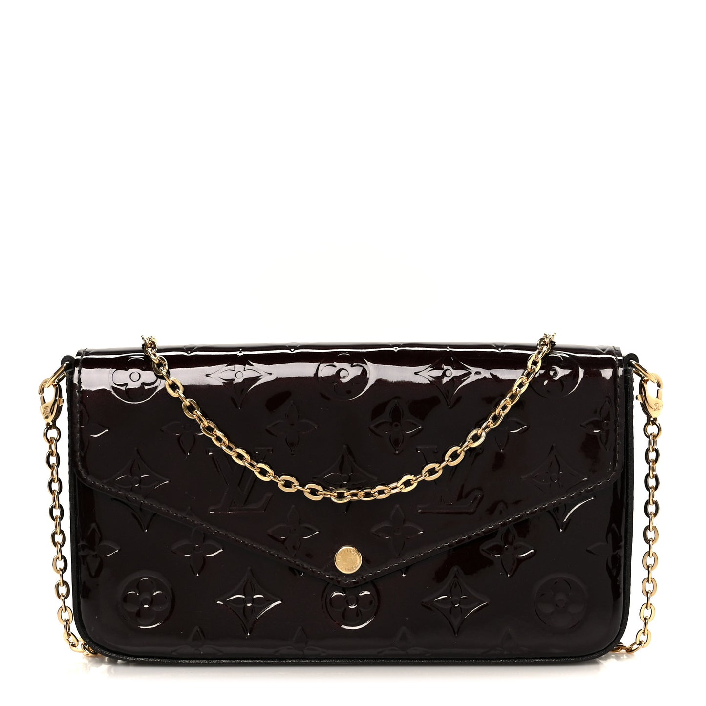 Vernis Pochette Felicie Chain Wallet Amarante