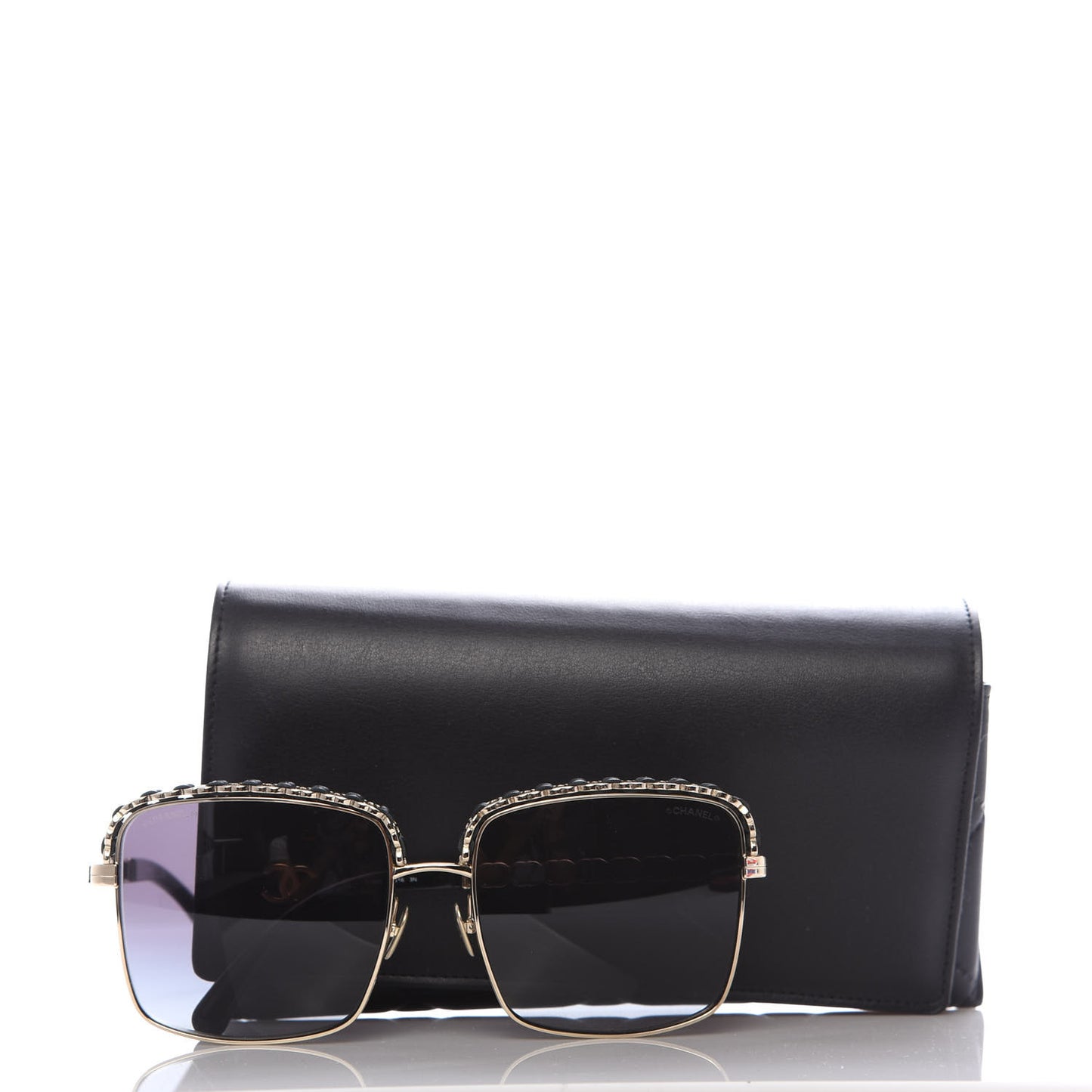 Metal Square Chain Sunglasses 71369 Grey