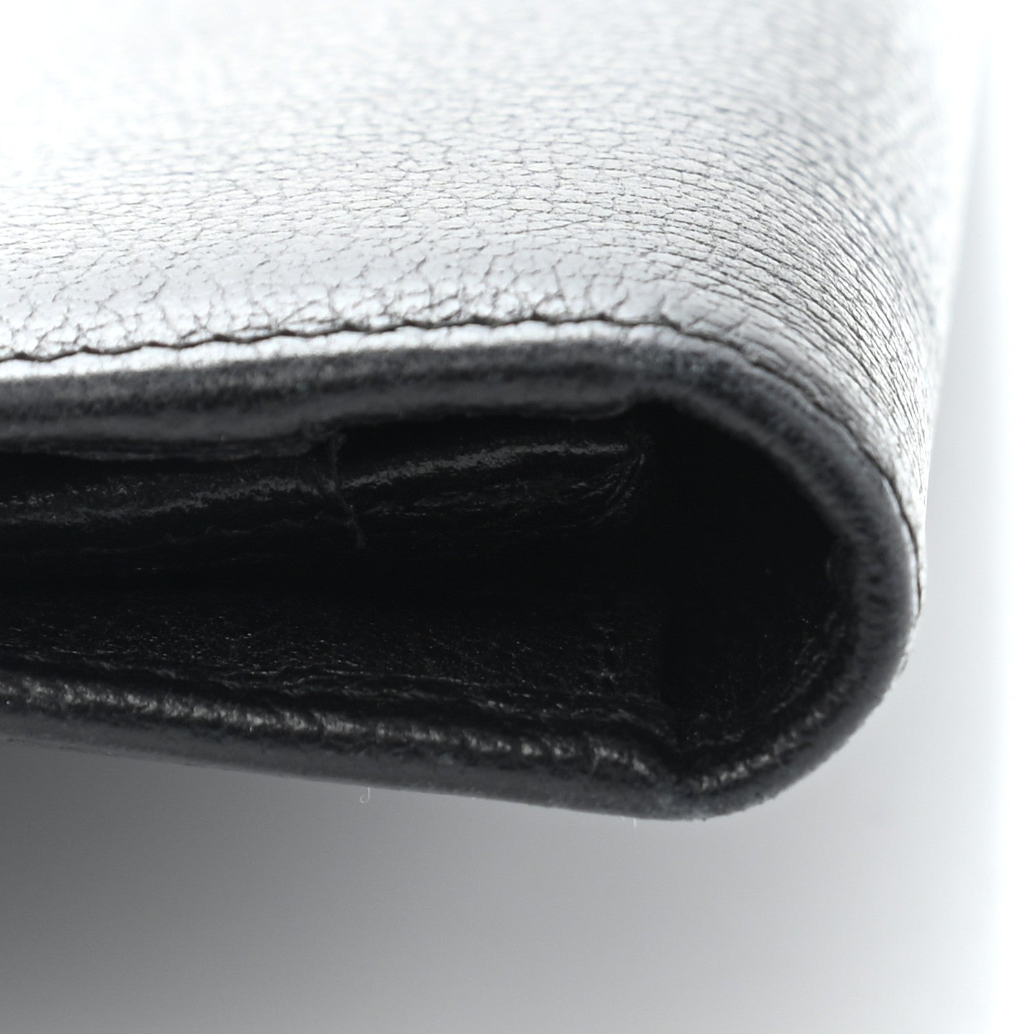 Chanel Goatskin Camellia Embossed Yen Wallet Black 16 of 17