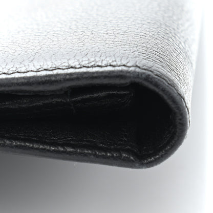 Chanel Goatskin Camellia Embossed Yen Wallet Black 16 of 17
