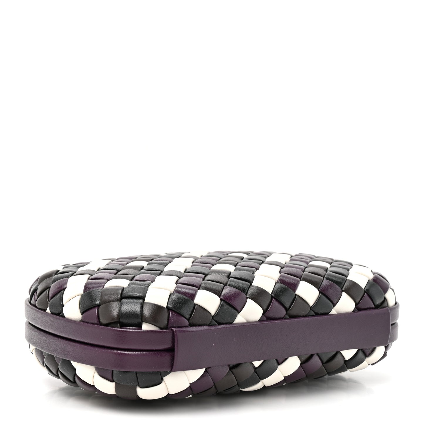 Nappa Intrecciato Knot Clutch Purple Multicolor Purple Multicolor