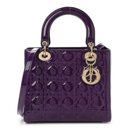 Christian Dior Patent Cannage Medium Lady Dior Violet Purple 1 of 10