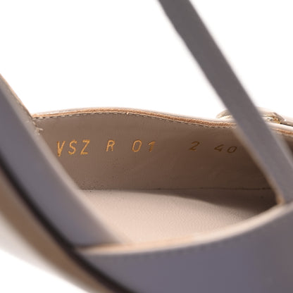 Valentino Garavani Calfskin Vlogo Slingback 40mm Pumps 40 Poudre 9 of 10