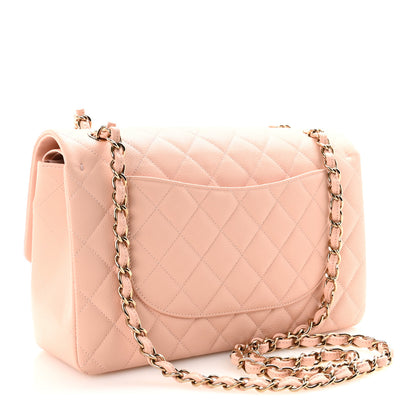 Chanel Caviar Quilted Jumbo Double Flap Light Pink 3 of 10