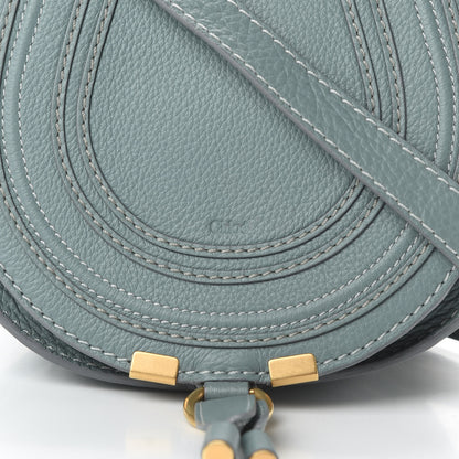 Chloe Calfskin Mini Marcie Round Crossbody Bag Faded Blue 9 of 11