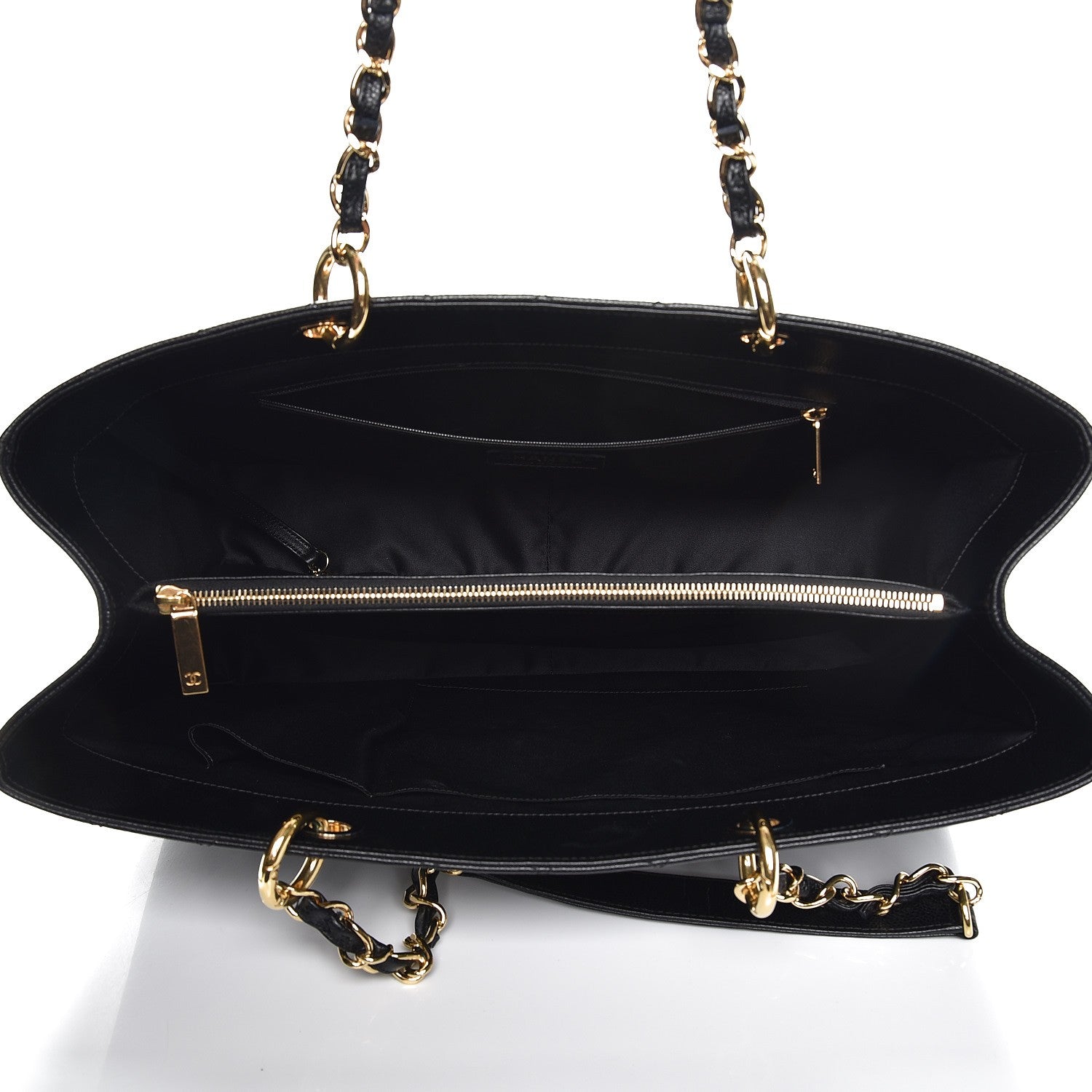 Chanel Caviar Quilted XL Grand Shopping Tote GST Black 5 of 7