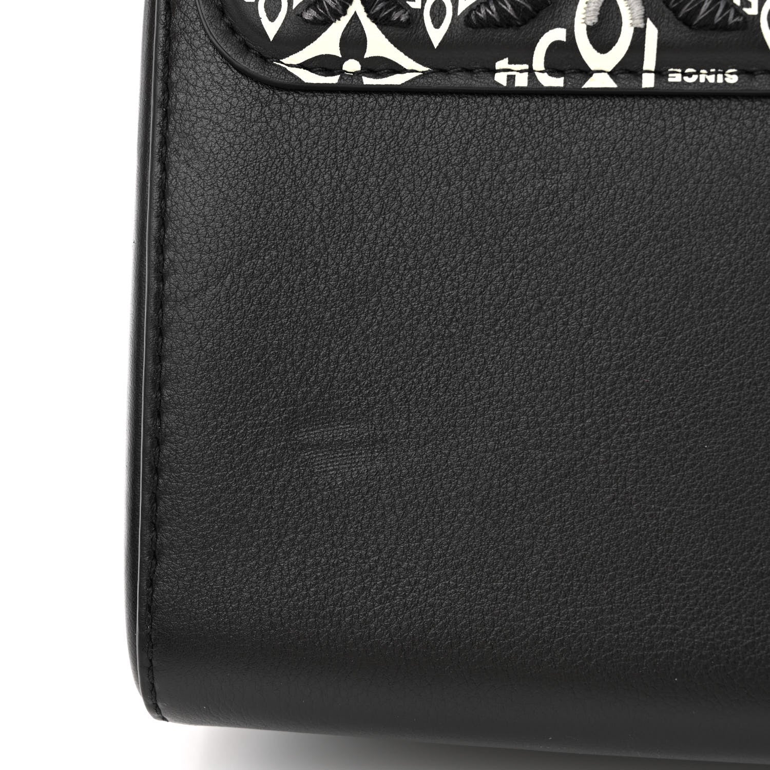 Louis Vuitton Calfskin Since 1854 Embroidered Twist MM Black 11 of 12