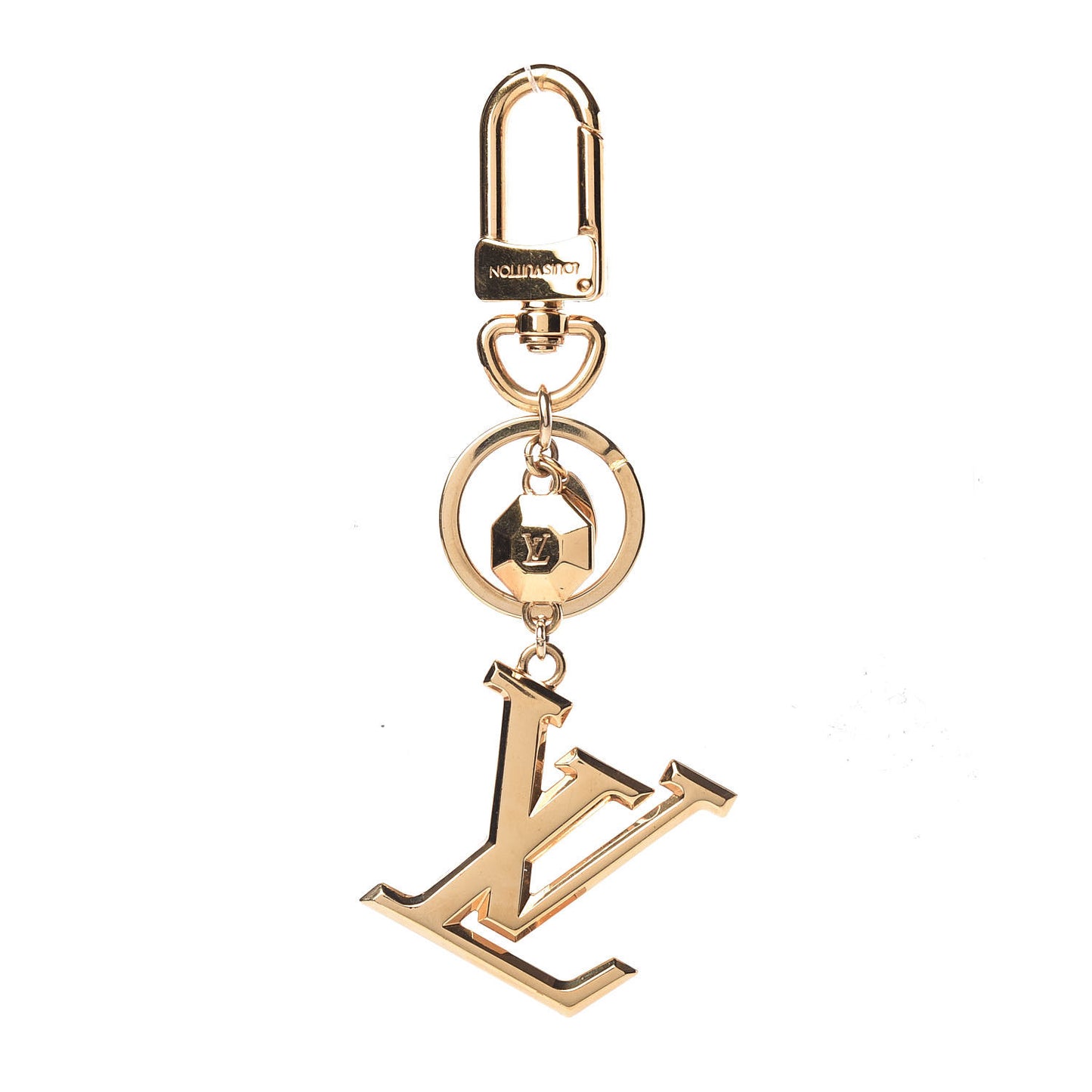 LV Facettes Bag Charm Key Holder Gold