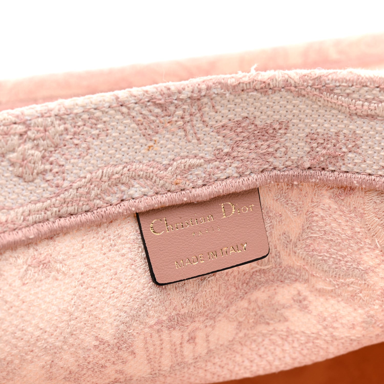 Christian Dior Canvas Toile De Jouy Embroidered Medium Book Tote Pink 6 of 12