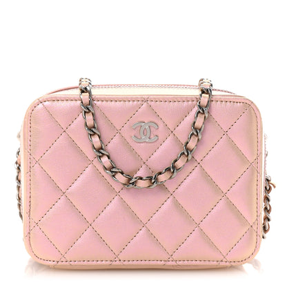 Chanel Iridescent Calfskin Quilted Camera Bag Pink 1 of 11