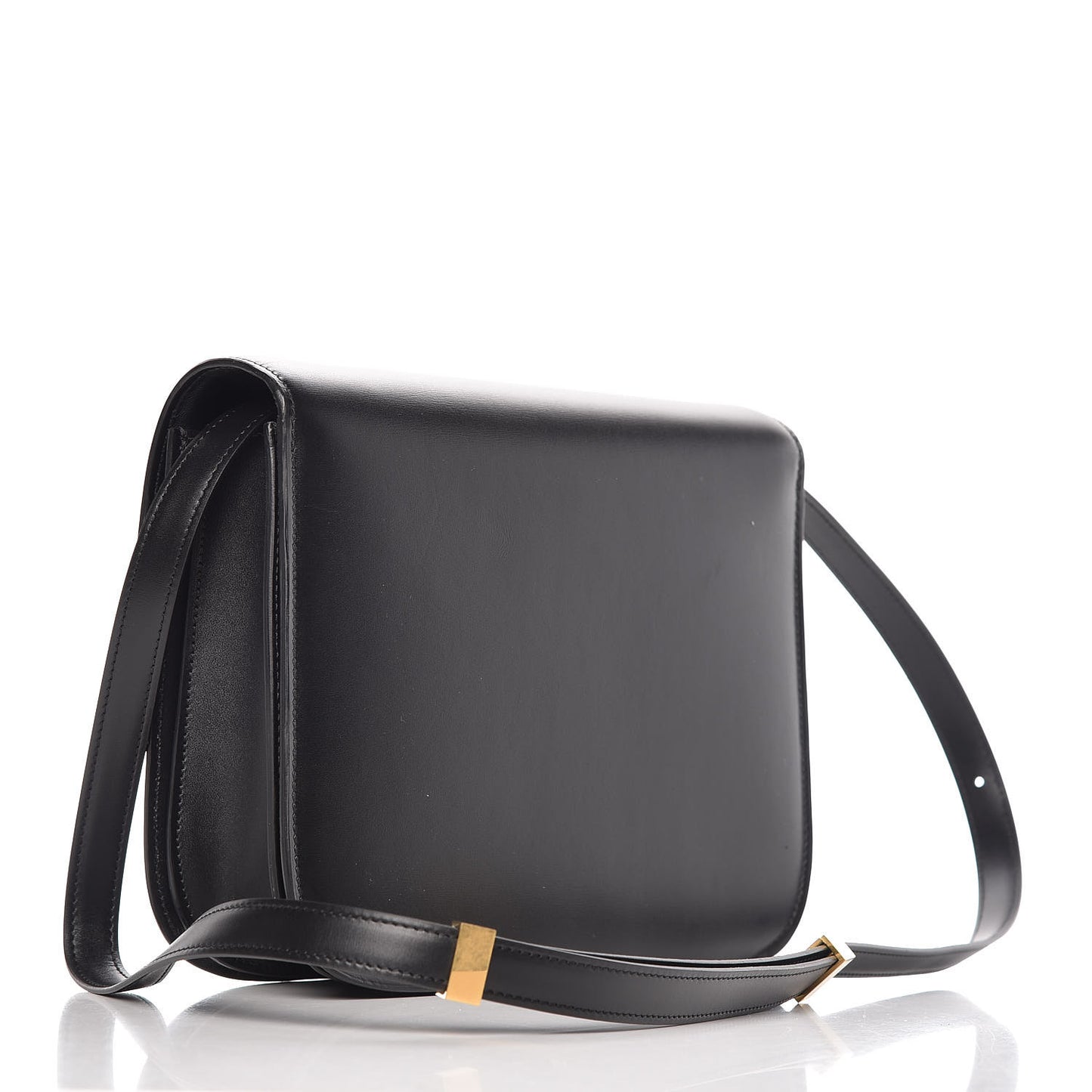 Box Calfskin Medium Classic Box Flap Bag Black