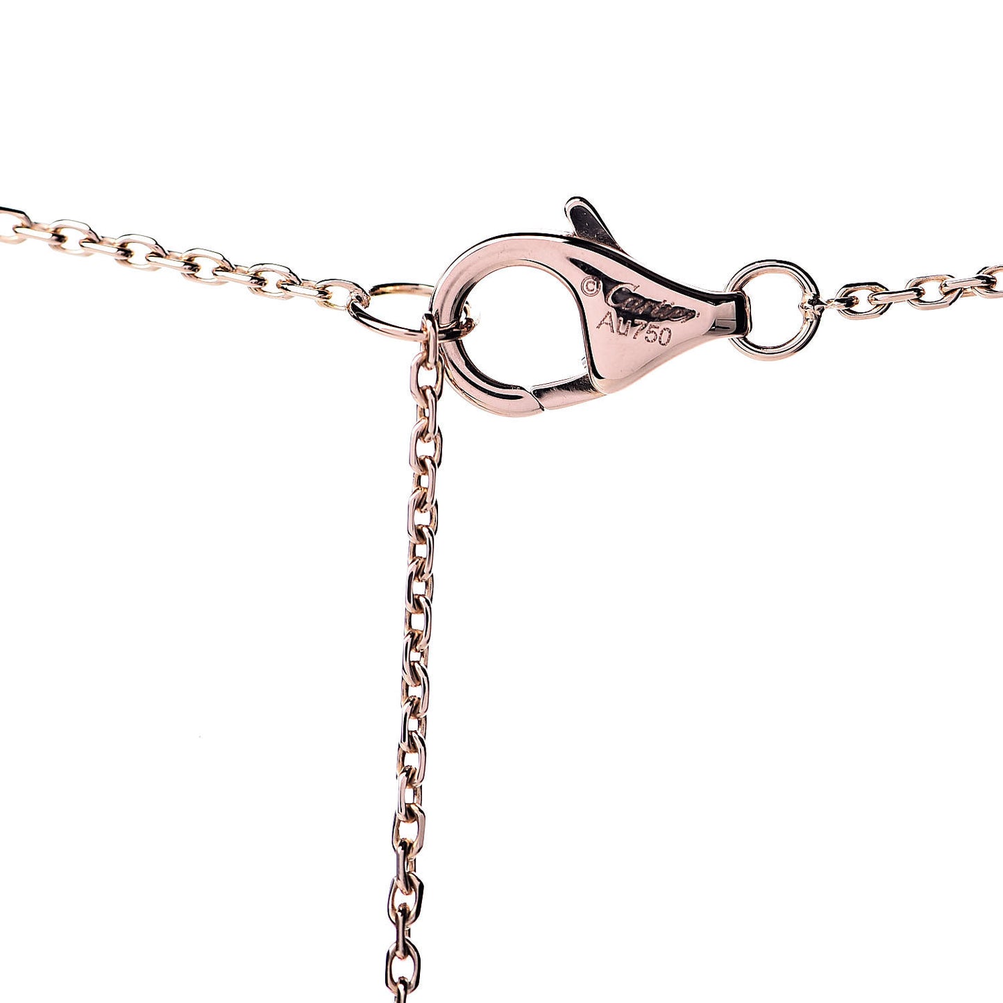 18K Pink Yellow White Gold Diamond Trinity Pendant Necklace
