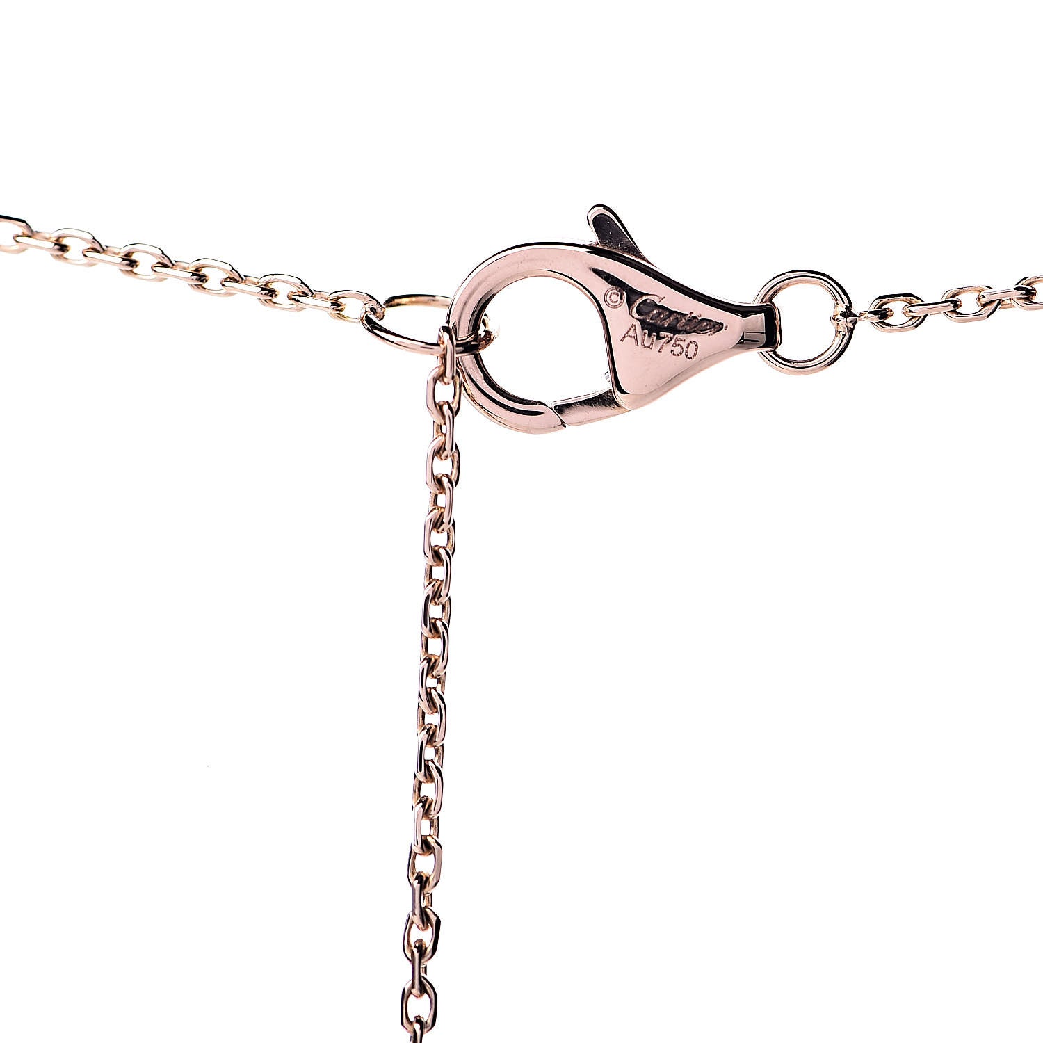 Cartier 18K Pink Yellow White Gold Diamond Trinity Pendant Necklace 6 of 7