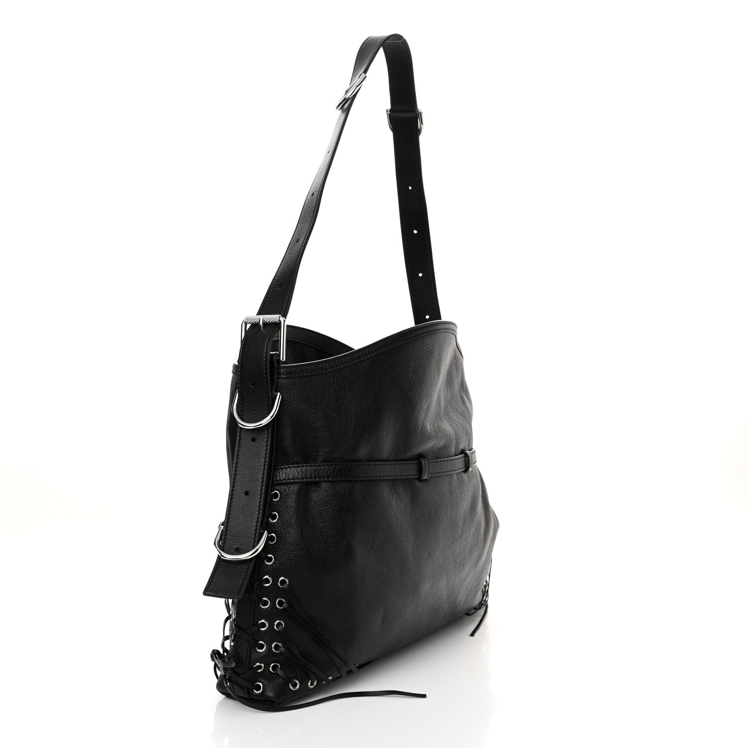 Givenchy Tumbled Calfskin Corset Medium Voyou Bag Black 3 of 11