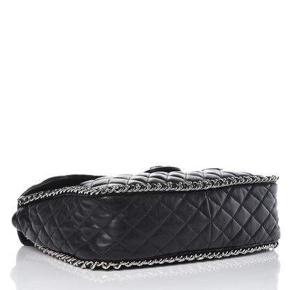 Chanel Washed Lambskin Quilted Maxi Chain Around Flap Black 4 of 16