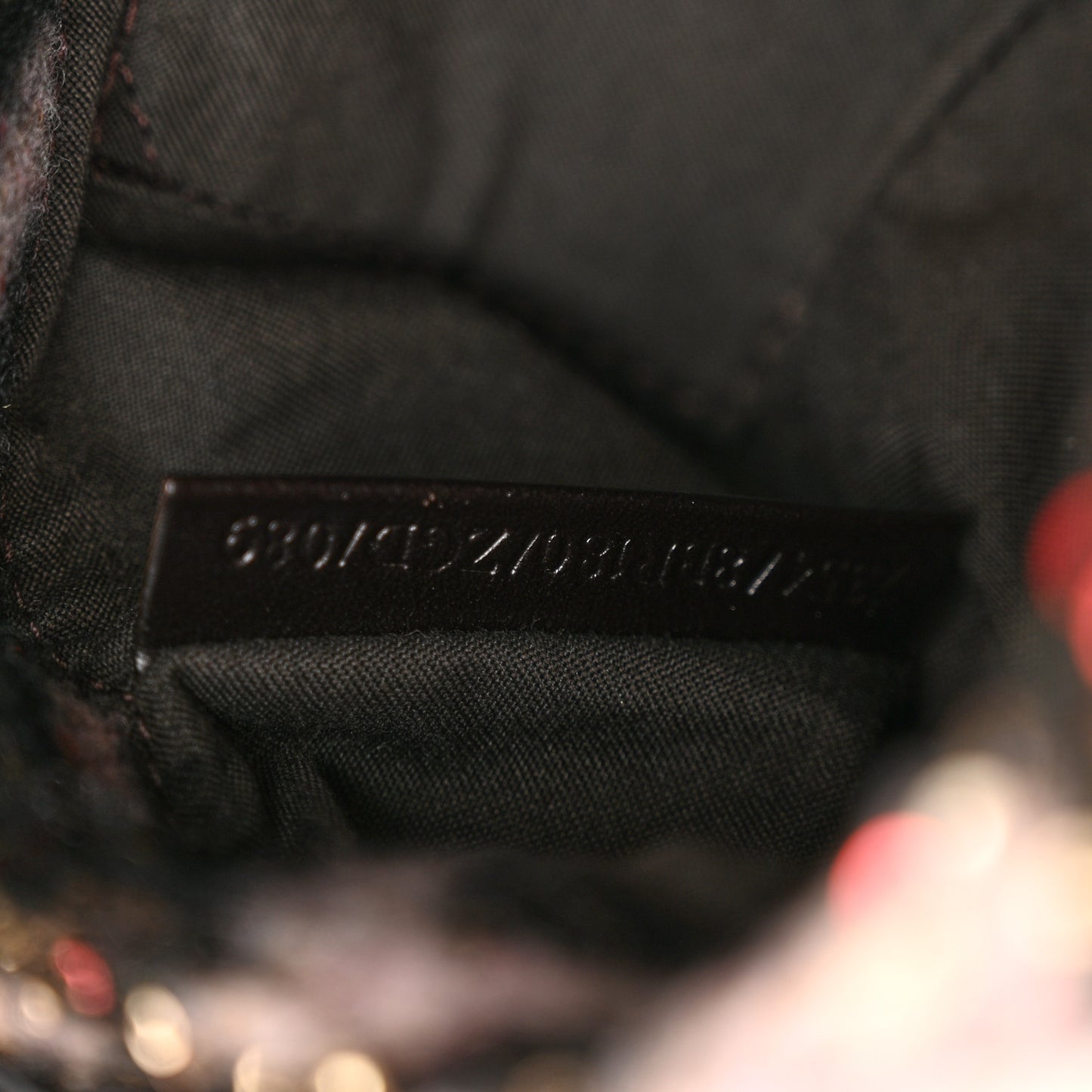 Wool Sequin Macro FF Diagonal Mini Mama Baguette