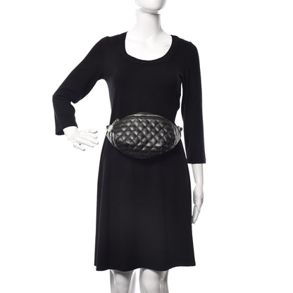 Chanel Caviar Quilted Waist Bag Black Gold 2 of 10