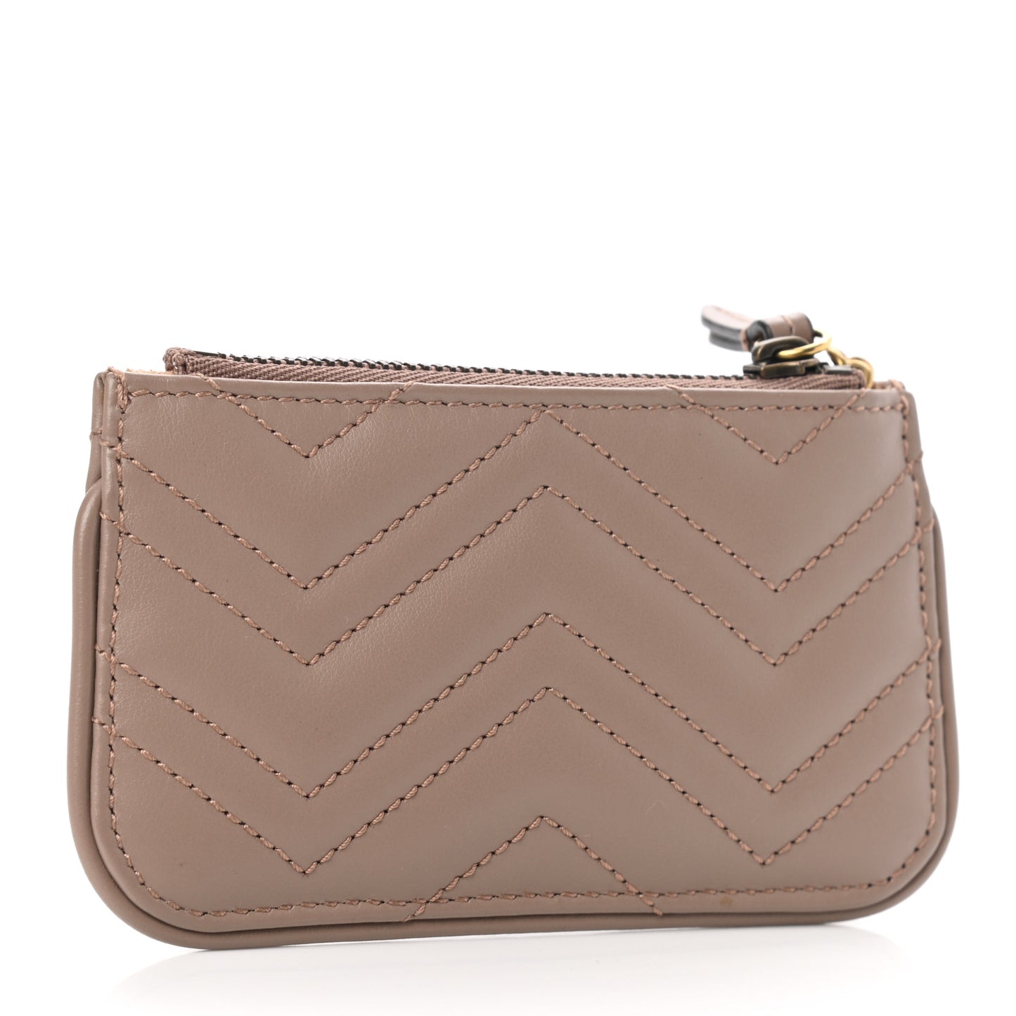 Calfskin Matelasse GG Marmont Key Case Porcelain Rose