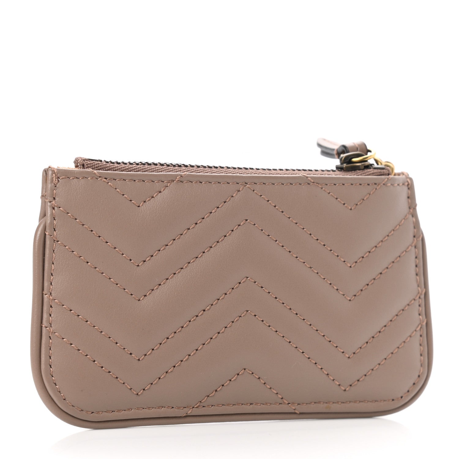 Gucci Calfskin Matelasse GG Marmont Key Case Porcelain Rose 3 of 7