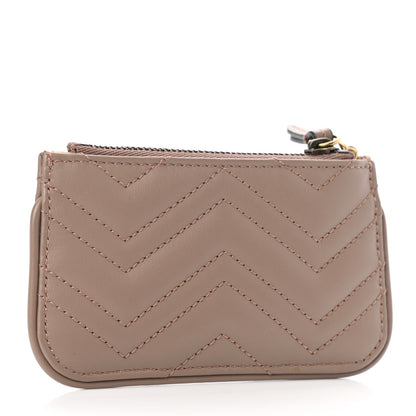 Gucci Calfskin Matelasse GG Marmont Key Case Porcelain Rose 3 of 7